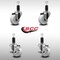 Service Caster 3'' SS Nylon Wheel Swivel 1-1/4'' Expanding Stem Caster Set 2 Brakes, 4PK SCC-SSEX20S314-NYS-2-TLB-2-114 - alternate 4